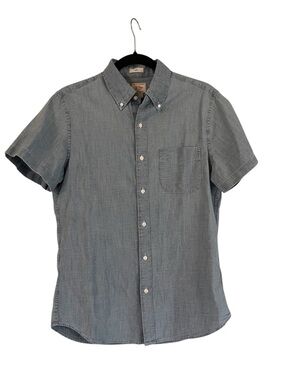 J. Crew Short-Sleeve Button-Down Shirt in Light Gray